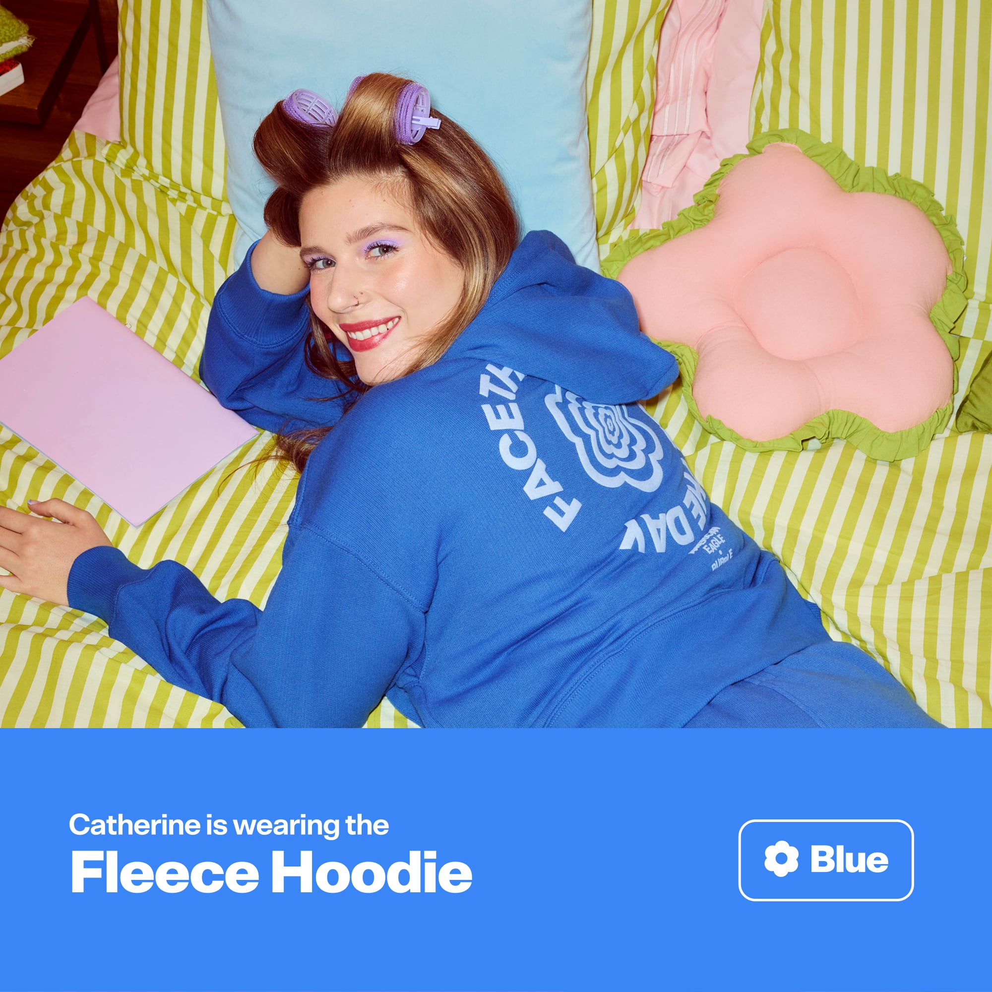 AE x Bubble Fleece Hoodie	- Blue